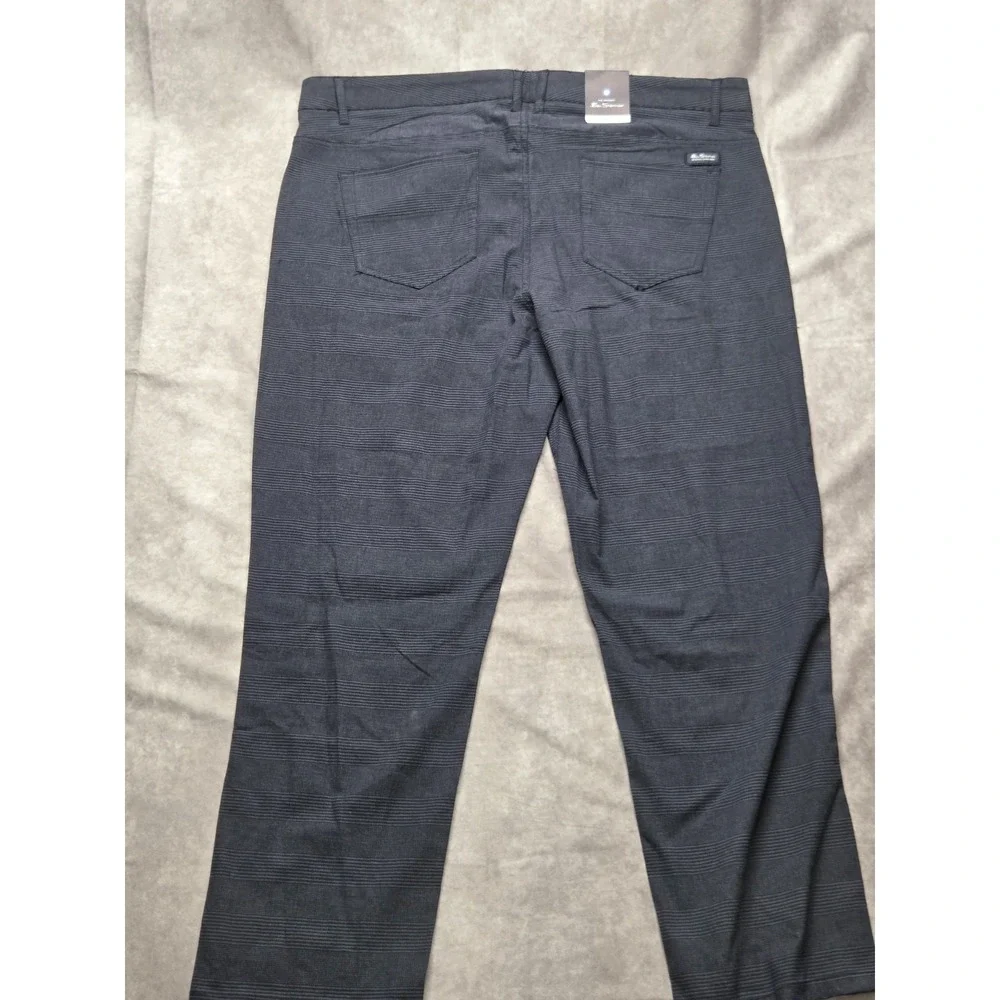Ben Sherman Mens Blue Black Slim-Fit Pants Size 42W 30L NWT Classic Preppy